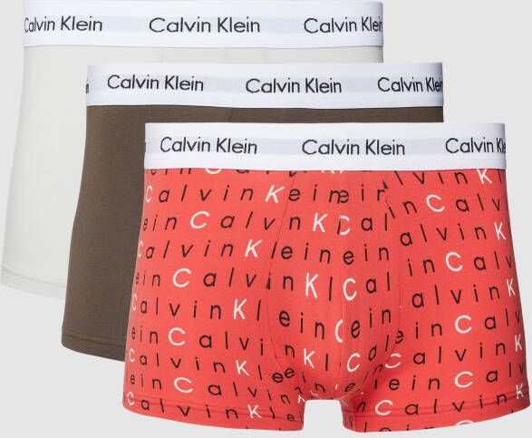 Calvin Klein Underwear Low rise boxershort met elastische band met logo in een set van 3 stuks