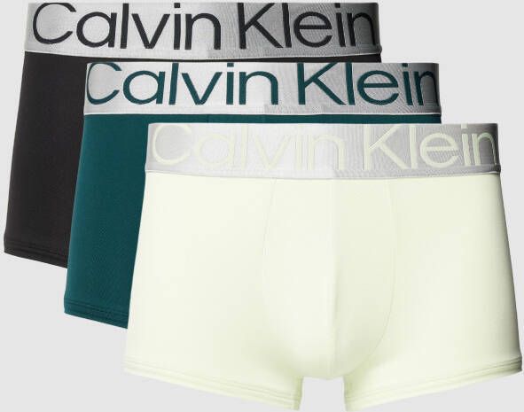 Calvin Klein Underwear Low rise boxershort met labelstitching in een set van 3 stuks