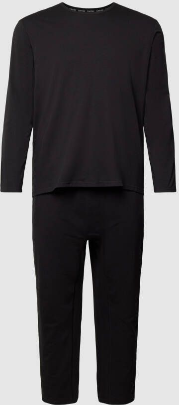Calvin Klein Pyjama L S PANT SET in plus-size-maten (2-delig)