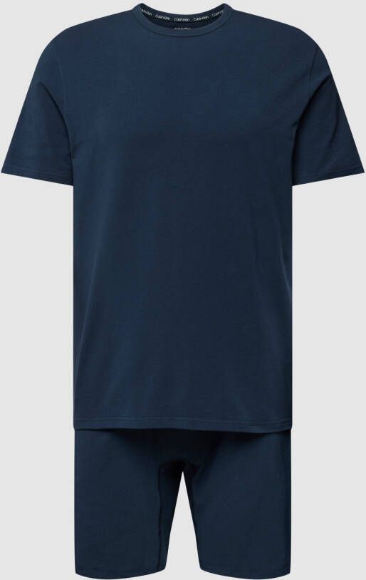 Calvin Klein Underwear Pyjama met geribde ronde hals