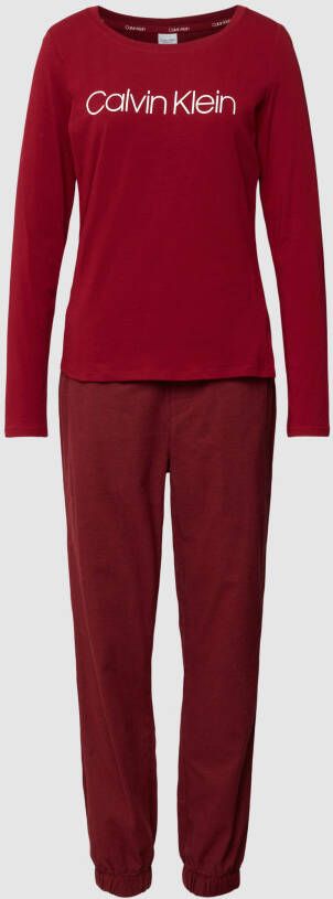 Calvin Klein Pyjama L S PANT SET met -logo-opschrift