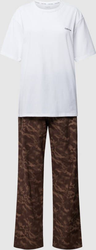 Calvin Klein Pyjama SLEEP SET met gedessineerde broek (set 2-delig)