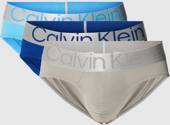 Calvin Klein Underwear Slip in een set van 3 stuks met elastische band met logo