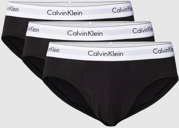 Calvin Klein Underwear Slip met logo in band in een set van 3 stuks model 'HIP'