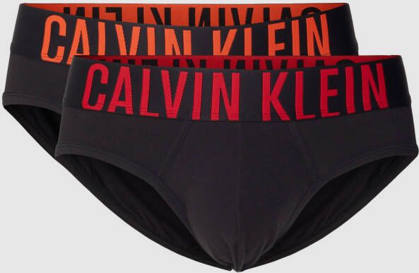 Calvin Klein Underwear Slip met logostitching in een set van 2 stuks
