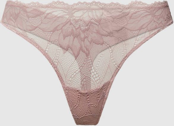 Calvin Klein Underwear String met ajourpatroon model 'Lotus'