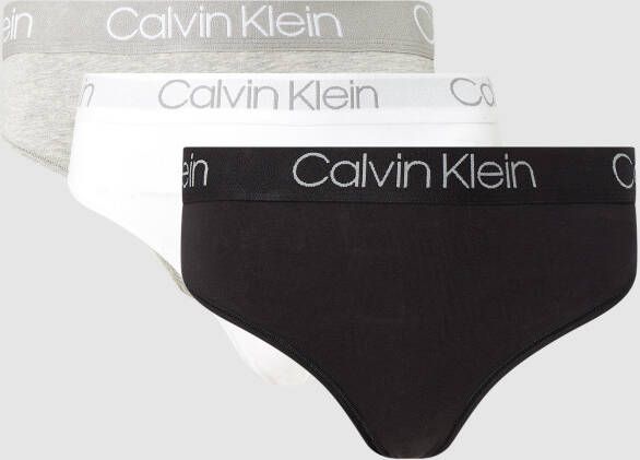 Calvin Klein Underwear High waist slip met label in band in set van 3 stuks