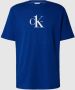 Calvin Klein Organisch katoenen CK Wave T-shirt Blue Heren - Thumbnail 1