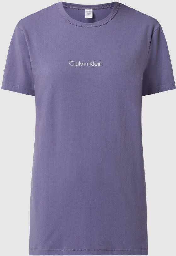 Calvin Klein Centraal Logo Dames T-shirt Purple Dames