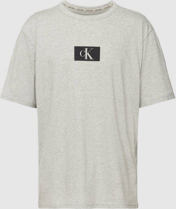 Calvin Klein T-shirt S S CREW NECK met logoprint op borsthoogte