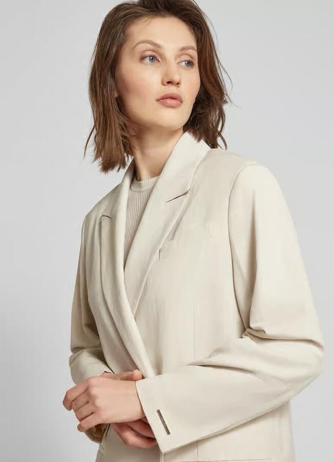 Calvin Klein Womenswear Blazer met paspelzak op de borst