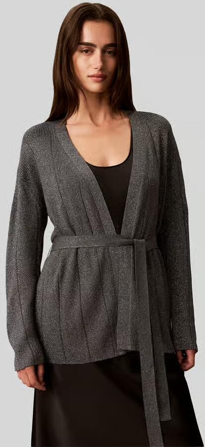 Calvin Klein Womenswear Gebreid jack met strikceintuur - Foto 2