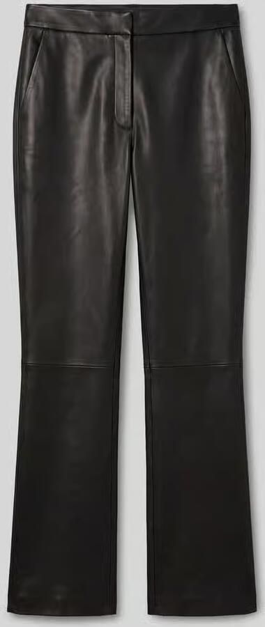Calvin Klein Womenswear Kunstleren broek met zijwaartse steekzakken