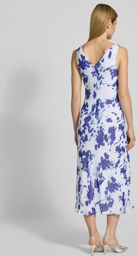Calvin Klein Womenswear Midi-jurk van Chiffon met Cascadehals