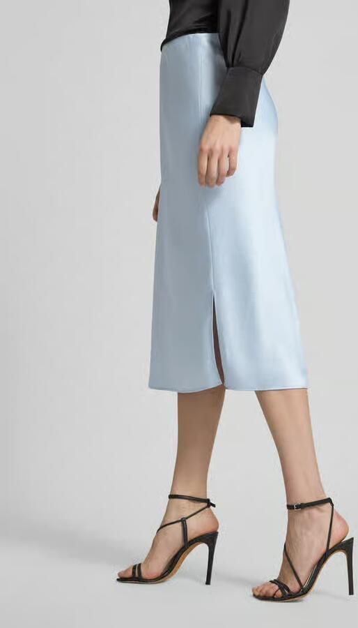 Calvin Klein Womenswear Midirok van satijn met zijsplitten - Foto 4