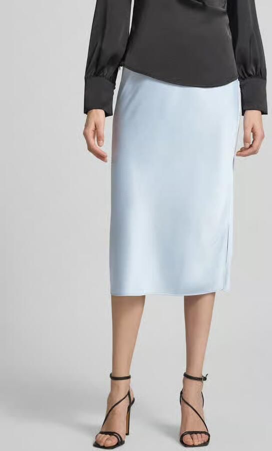Calvin Klein Womenswear Midirok van satijn met zijsplitten - Foto 5