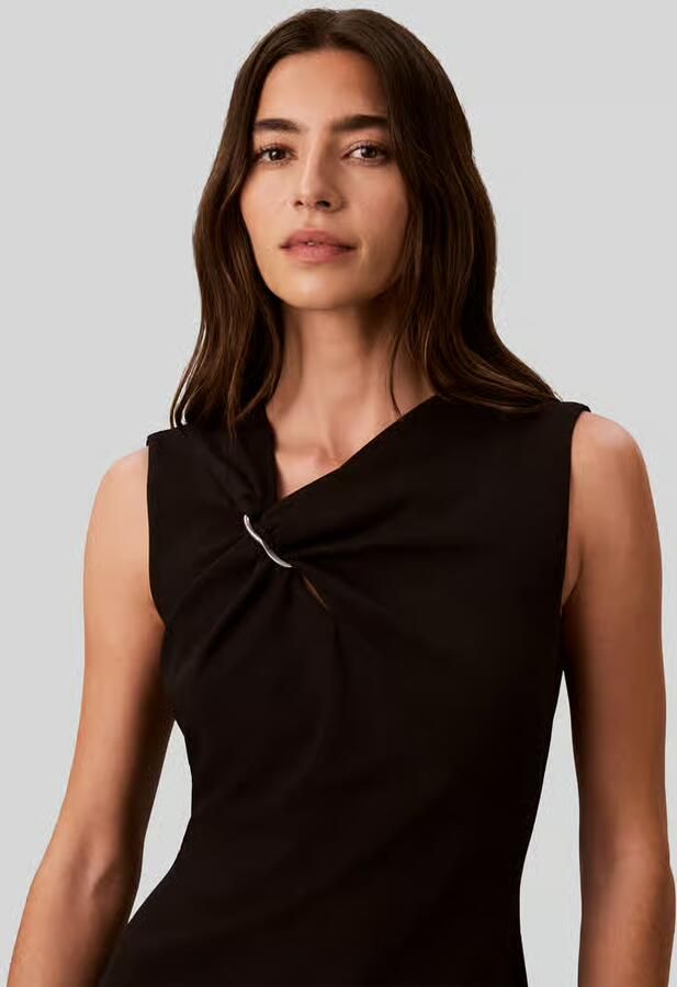 Calvin Klein Womenswear Nauwsluitende cocktailjurk met decoratieve gesp