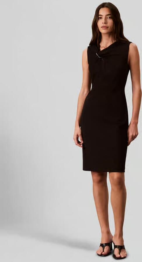 Calvin Klein Womenswear Nauwsluitende cocktailjurk met decoratieve gesp - Foto 3