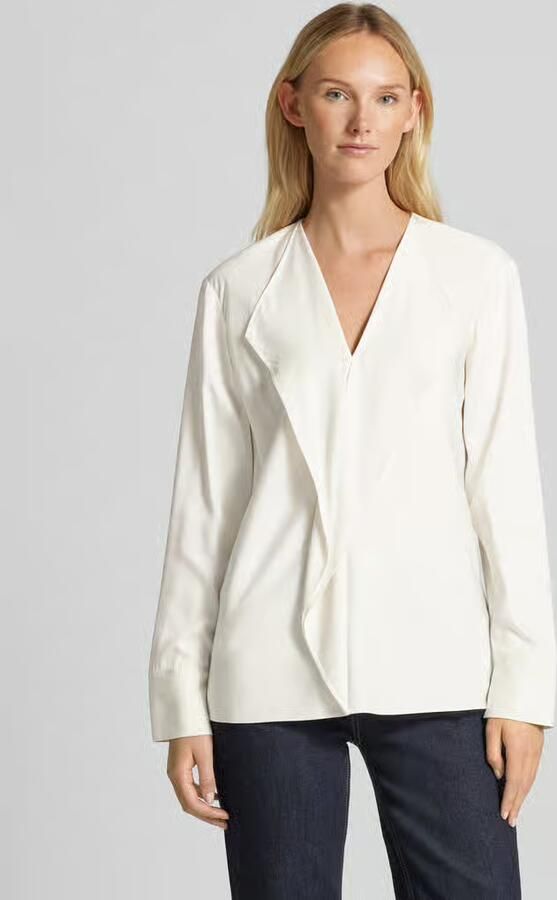 Calvin Klein Splitmanchetten Viscose Blouse White Dames - Foto 3