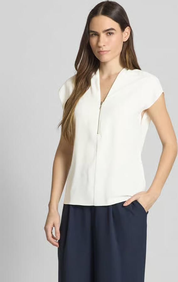 Calvin Klein Womenswear Regular fit blouseshirt met V-hals model 'GEORGETTE' - Foto 2