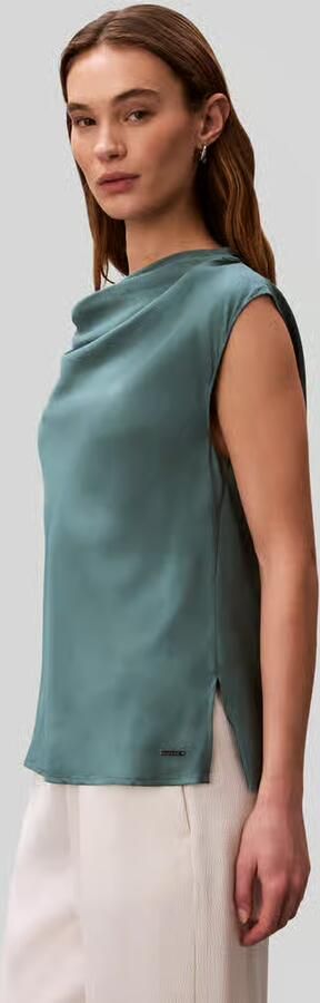 Calvin Klein Womenswear regular fit blousetop van viscose