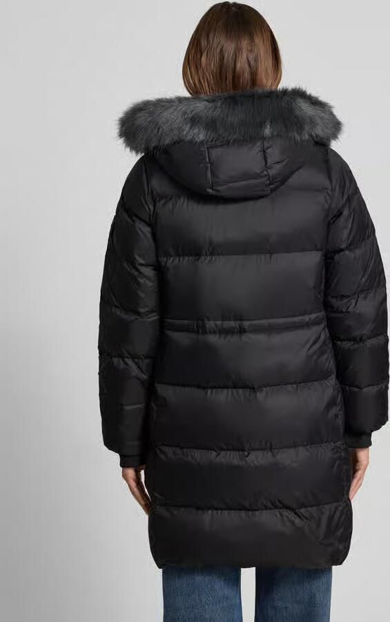 Calvin Klein Womenswear Regular fit gewatteerde lange jas met tweewegritssluiting