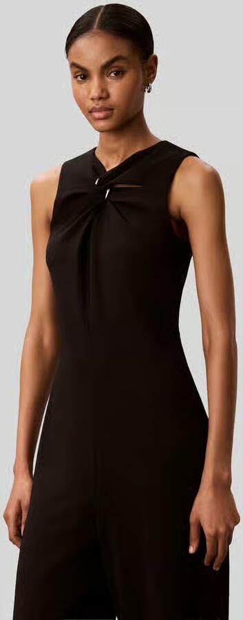 Calvin Klein Womenswear regular fit jumpsuit met knoopdetail - Foto 4
