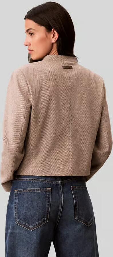 Calvin Klein Womenswear Regular fit korte blazer met labelpatch - Foto 3