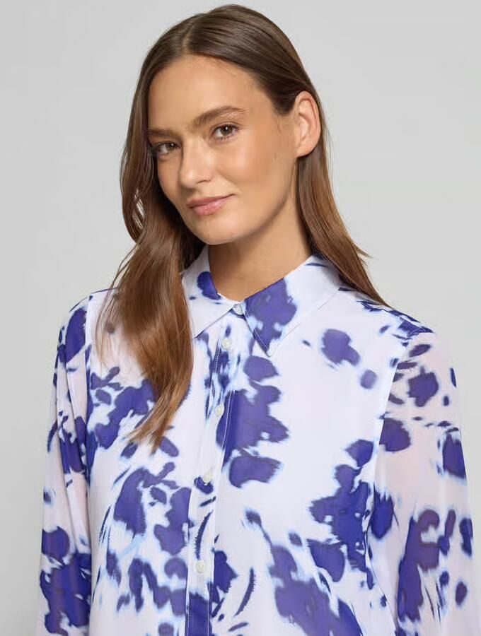 Calvin Klein Womenswear Regular fit overhemdblouse in semitransparant design - Foto 2