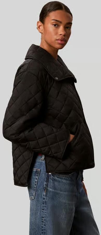 Calvin Klein Womenswear relaxed fit gewatteerd jack met zij-splitten - Foto 3
