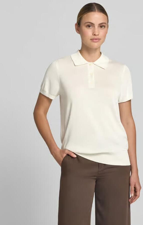 Calvin Klein Womenswear slim fit poloshirt van pure viscose - Foto 2