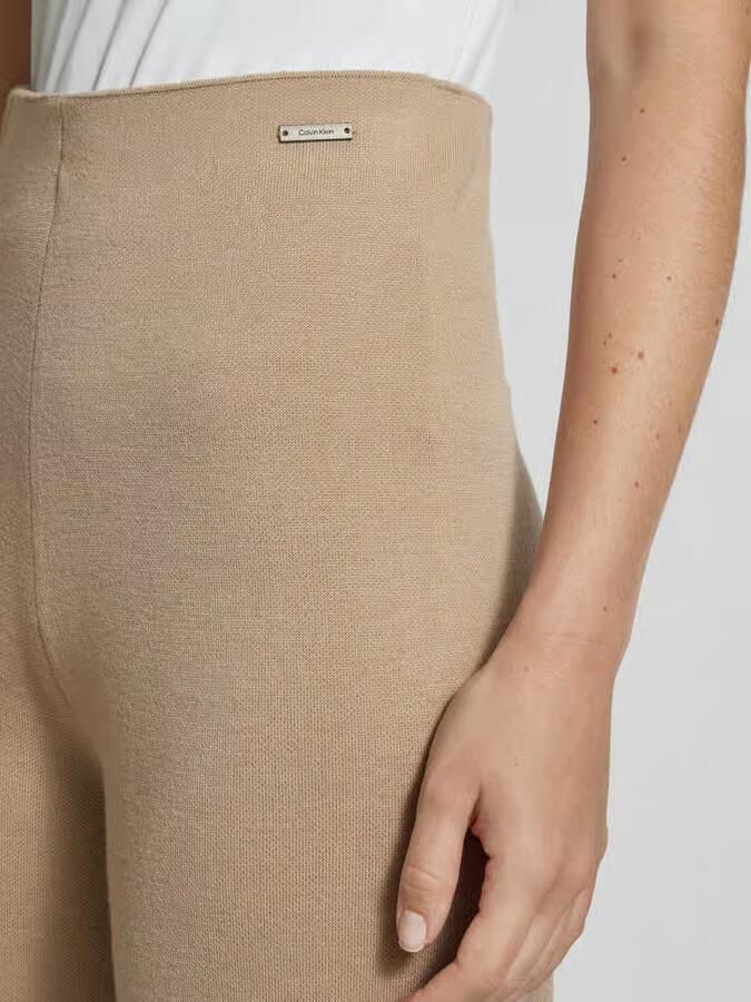 Calvin Klein Womenswear Straight leg broek met labelapplicatie