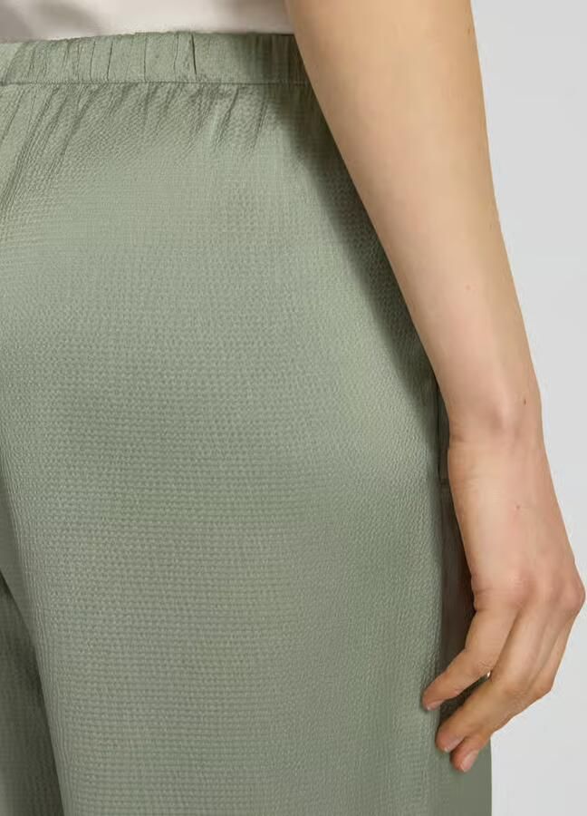 Calvin Klein wide leg high waist broek grijsgroen - Foto 3