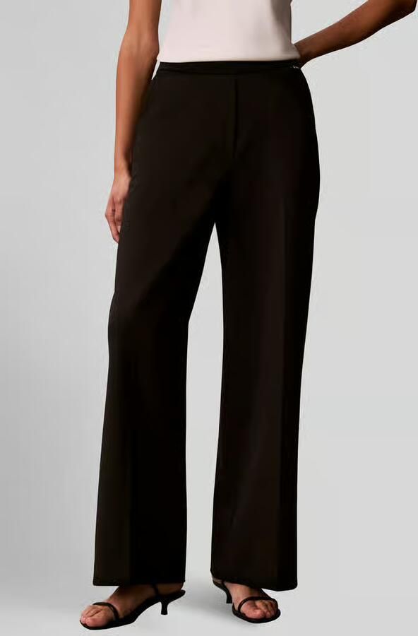 Calvin Klein Womenswear Wide leg pantalon met viscosemodel model 'PONTE' - Foto 2