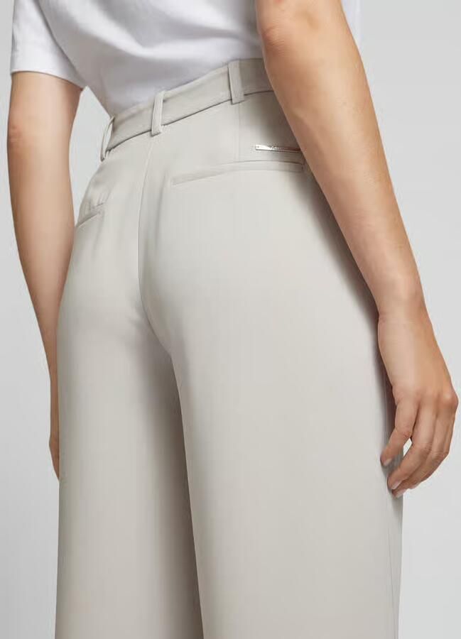 Calvin Klein Womenswear Wide leg stoffen broek met riemlussen
