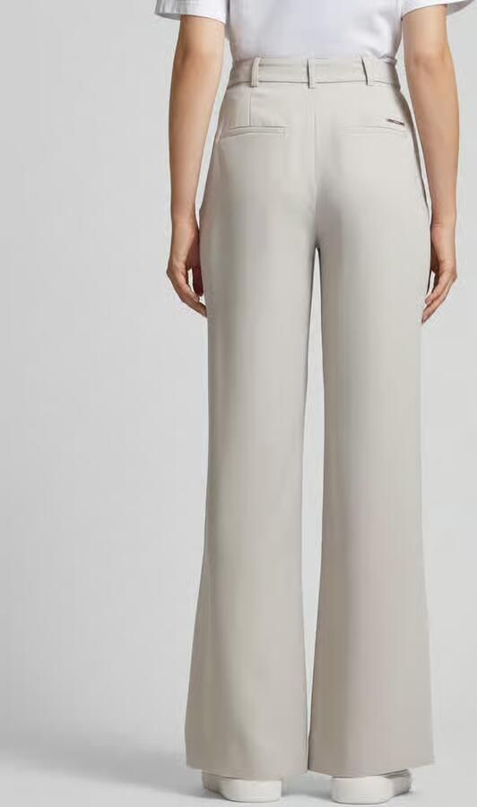 Calvin Klein Womenswear Wide leg stoffen broek met riemlussen