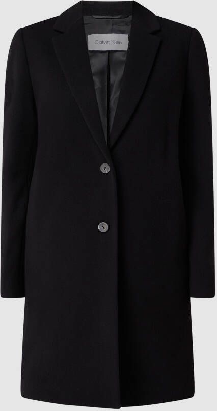 Calvin Klein Wollen jas LIGHTWEIGHT WOOL CROMBIE met reverskraag