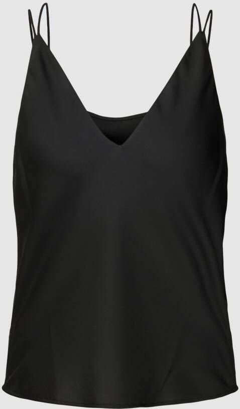 Calvin Klein Zwart mouwloos topje met zijsplit Black Dames