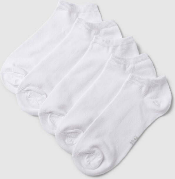 CAMANO Sneakersokken met elastische ribboordjes in een set van 5 paar
