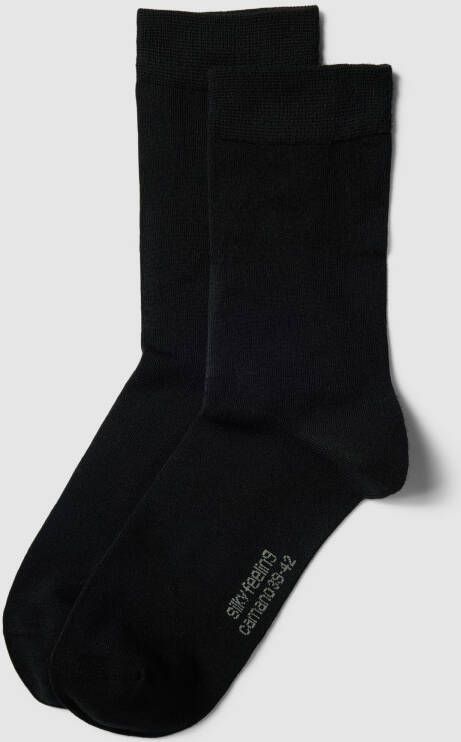 CAMANO Sokken met labeldetail model 'SILKY FEEL'