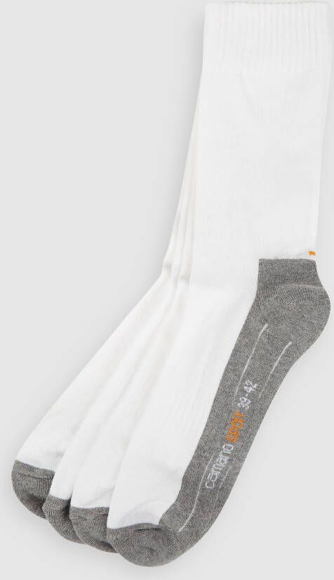 CAMANO Sokken met labelprint in een set van 4 paar
