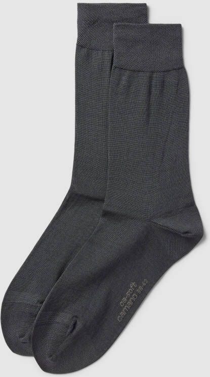 CAMANO Sokken met ribboordjes in een set van 2 paar model 'MERCERISED'
