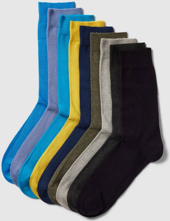 CAMANO Sokken met ribboordjes in een set van 9 paar