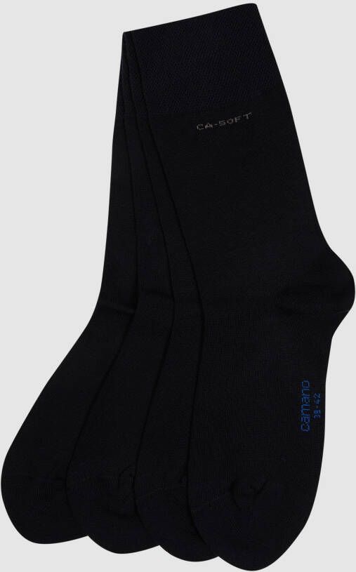 CAMANO Sokken in effen design in een set van 4 paar