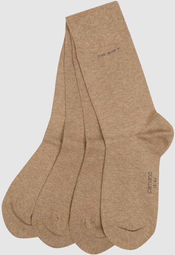 CAMANO Sokken in effen design in een set van 4 paar