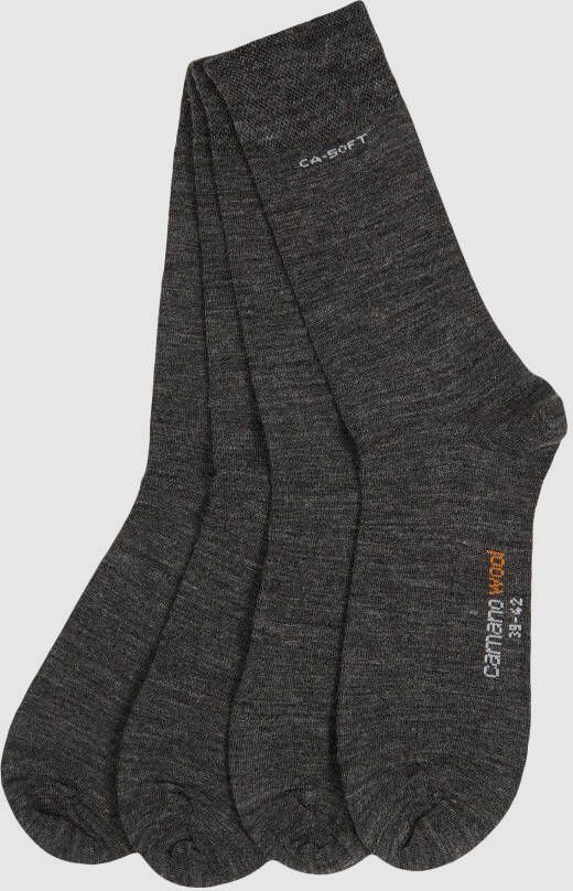 CAMANO Sokken met labelstitching in een set van 3 paar