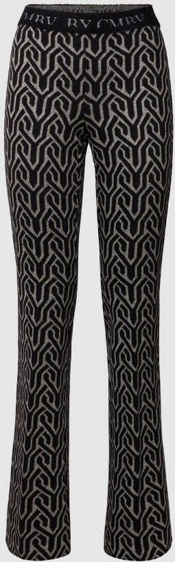 CAMBIO Broek met all-over-motief model 'Flower'