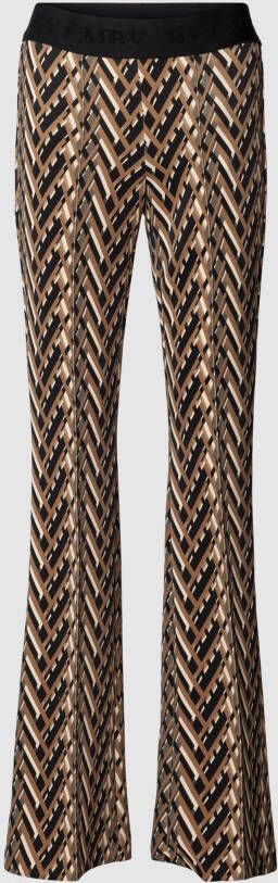 CAMBIO Stijlvolle en trendy broek met bloemenprint Brown Dames