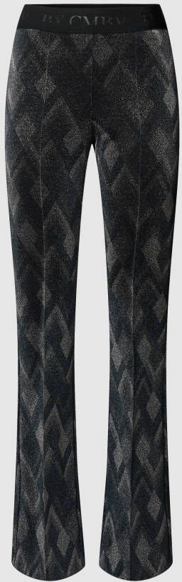 CAMBIO Broek met effectgaren model 'FLOWER'