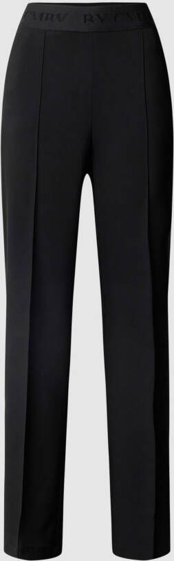 CAMBIO Stoffen broek met elastische band met logo model 'Cameron'